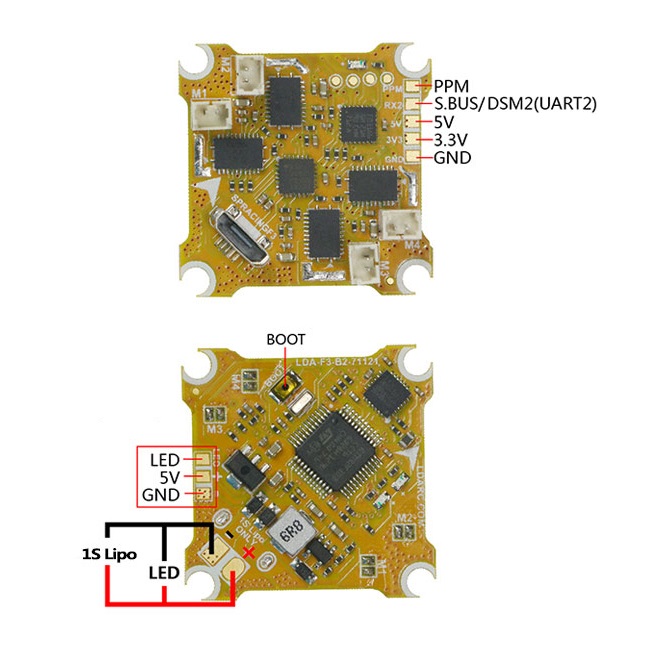 ldarc f3-b2 /f3-b2rx 飛控 支持開源bf ,反烏龜 適用於tiny r7 ,tiny